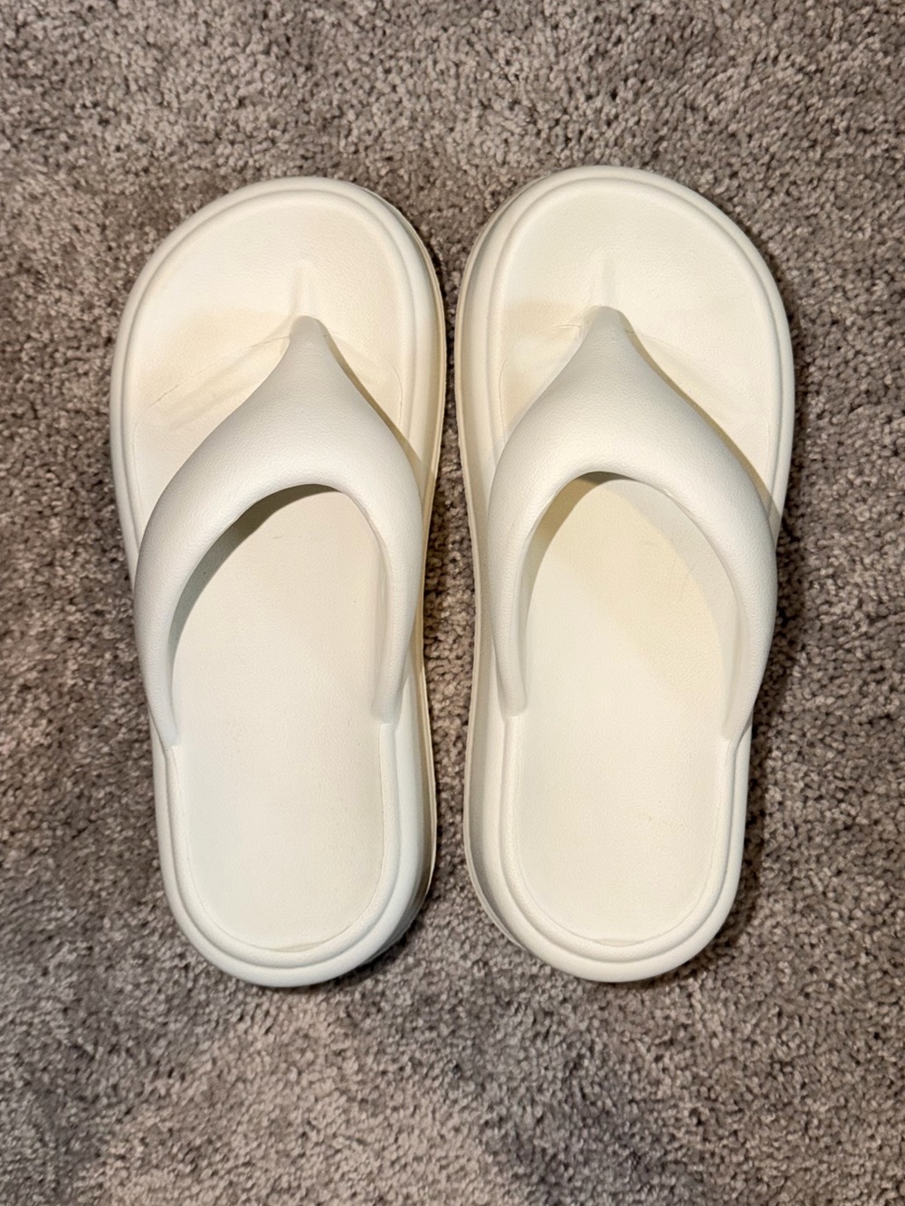 Women's White Foam Slide Sandals